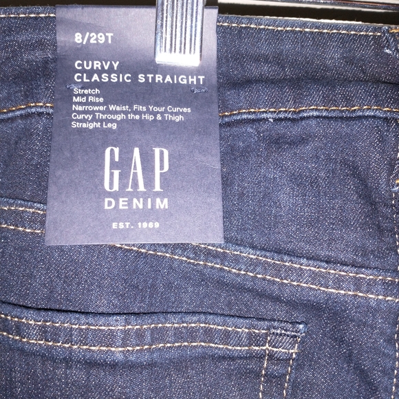 Gap Curvy Classic Straight Fit Denim Sz 8/29 Tall - Picture 2 of 7